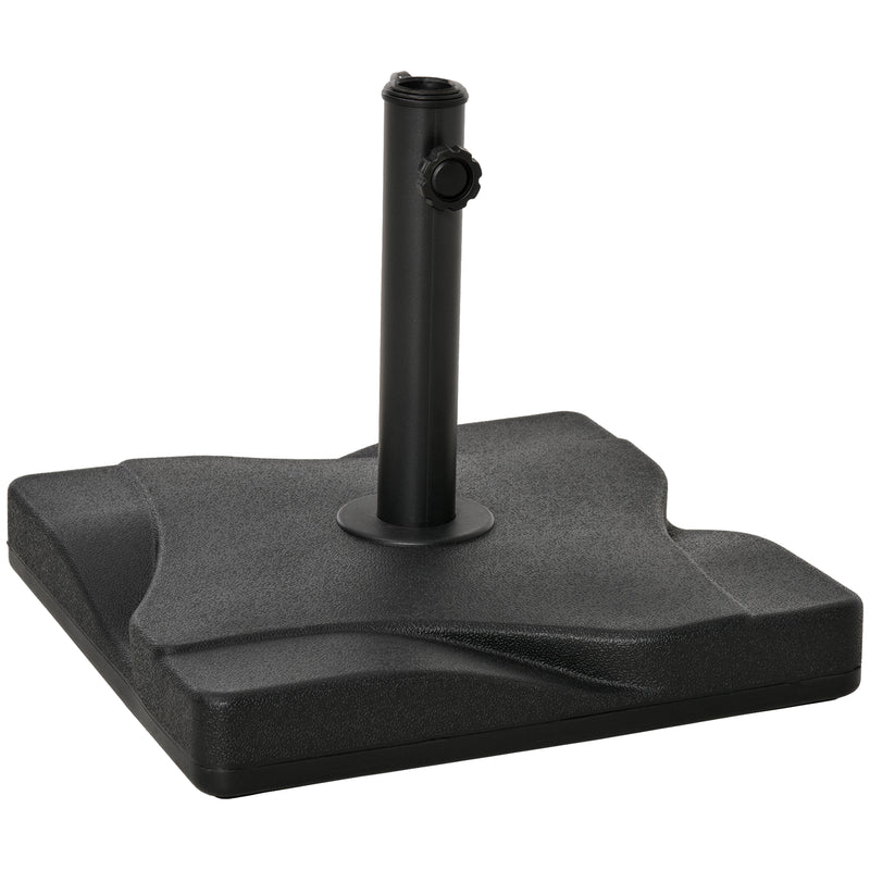 Base per Ombrellone da Giardino Ø41,5 cm 20 Kg in Plastica Nero