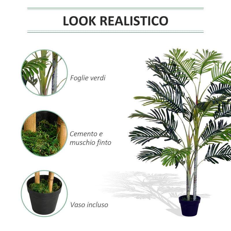 Pianta Artificiale Palma H150 con Vaso Verde