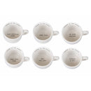 Set 6 Tazzine da Caffè Ø6,5x9x4,5 cm in Bone China VdE Tivoli 1996 Coffee is the answer