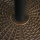 Base per Ombrellone da Giardino Ø53 cm 25 Kg in Plastica Effetto Rattan Bronzo