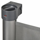 Barriera di Sicurezza per Cani Estensibile fino 140 cm per Porte e Scale Grigio