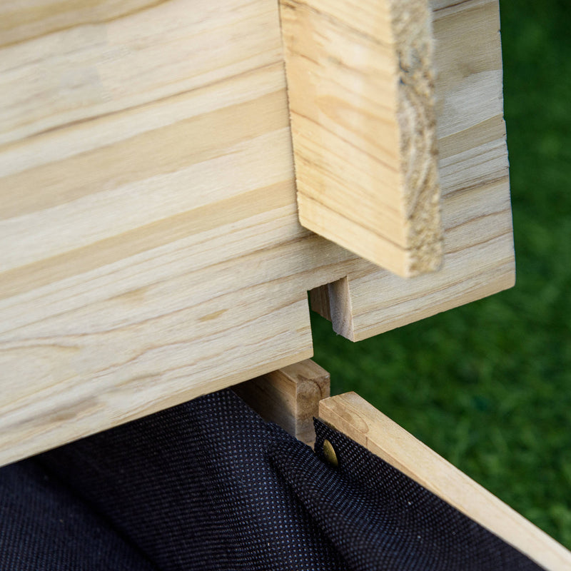 Orto Rialzato 3 Livelli 93x93x35 cm per Verdure Fiori e Piante in Legno