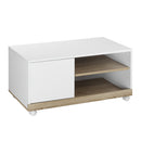 Carrello Porta TV 1 Anta 80x45x39,5 cm in Legno truciolare Bianco
