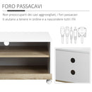Carrello Porta TV 1 Anta 80x45x39,5 cm in Legno truciolare Bianco