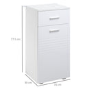 Mobile Bagno 1 Anta 1 Cassetto 35x30x77,5 cm in Legno Bianco