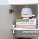 Mobile Bagno 1 Anta 1 Cassetto 35x30x77,5 cm in Legno Bianco