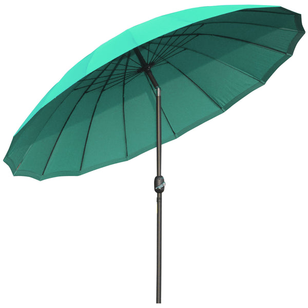 sconto Parasol de Jardin Ø2,55m 18 Baleines Tête Inclinable Vert