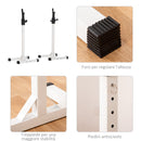 Supporto per Bilanciere Regolabile in Altezza su 12 Livelli in Acciaio Bianco