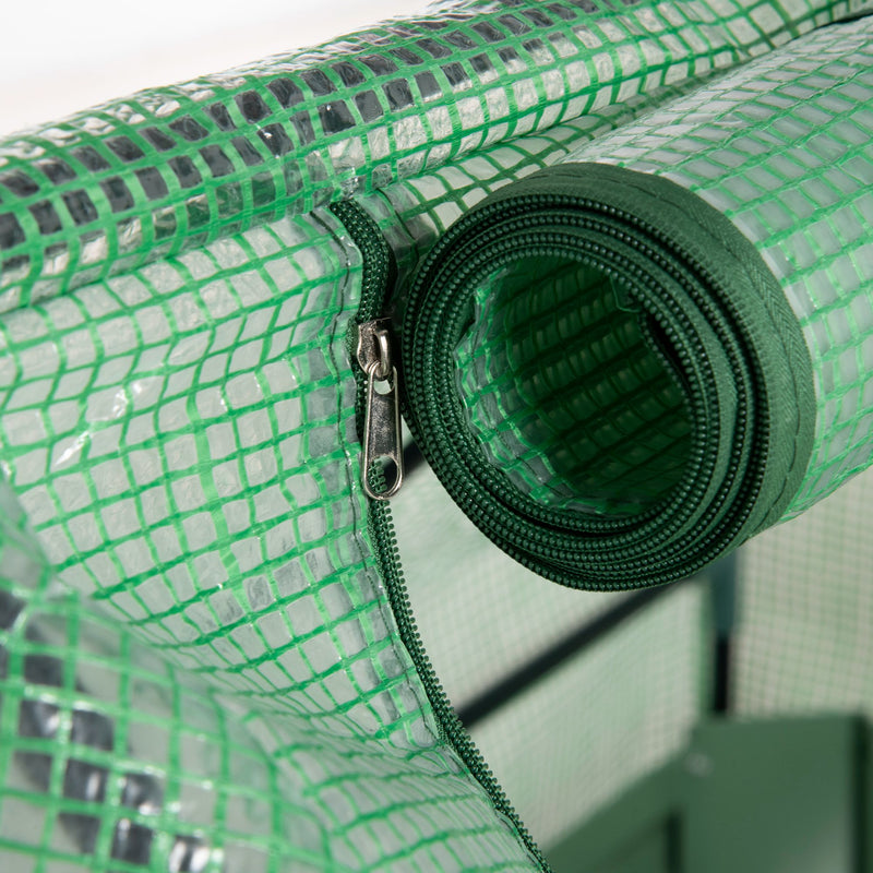 Letto per Orto Fioriera 127x95x92 cm in Acciaio con Copertura Verde