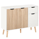 Mobile Multiuso 1 Cassetto 3 Ante 90x30x72 cm in Legno Color Legno