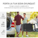 Sedia Sdraio Pieghevole da Giardino 90x65x110 cm con Schienale Reclinabile e Materassino Grigio Chiaro