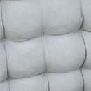 Sedia Sdraio Pieghevole da Giardino 90x65x110 cm con Schienale Reclinabile e Materassino Grigio Chiaro