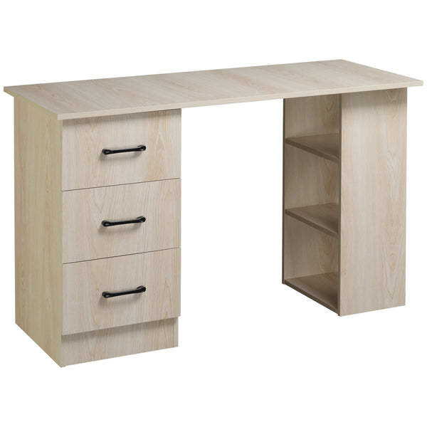 Bureau 120x49x72 cm 3 tiroirs 3 étagères en bois prezzo