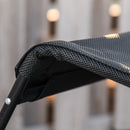 Sedia Sdraio Zero Gravity 90x67x110 cm con Tettuccio e Portabicchieri Nero