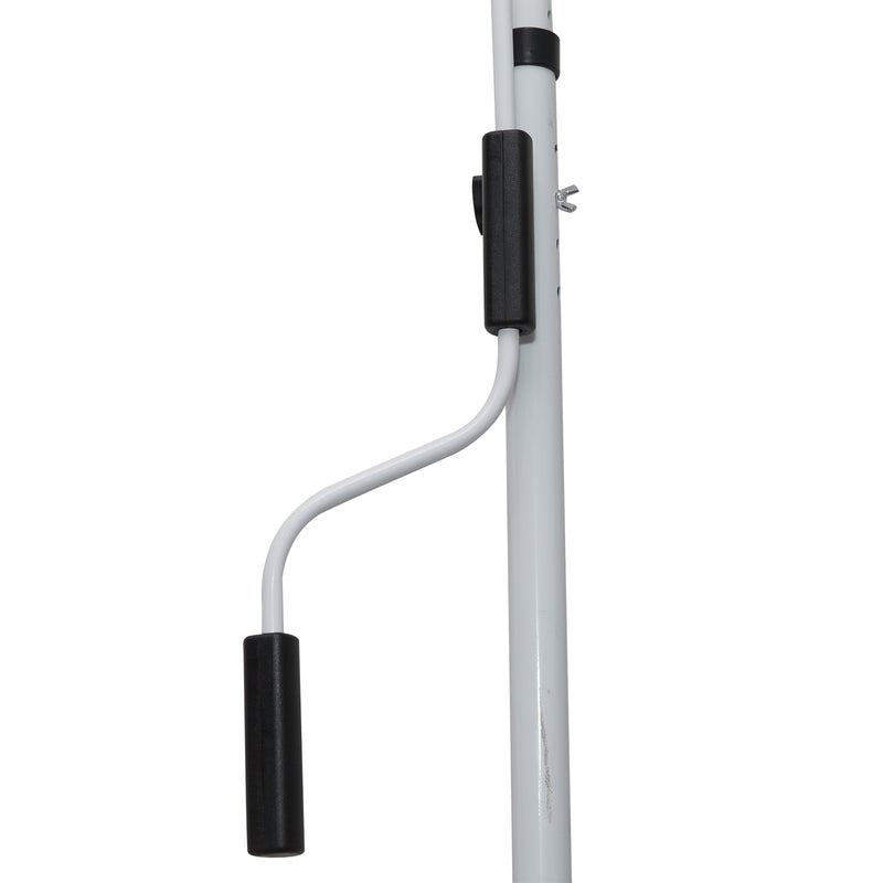 Tenda da Sole a Muro 200x150 cm con Pali di Supporto Bianco, Verde