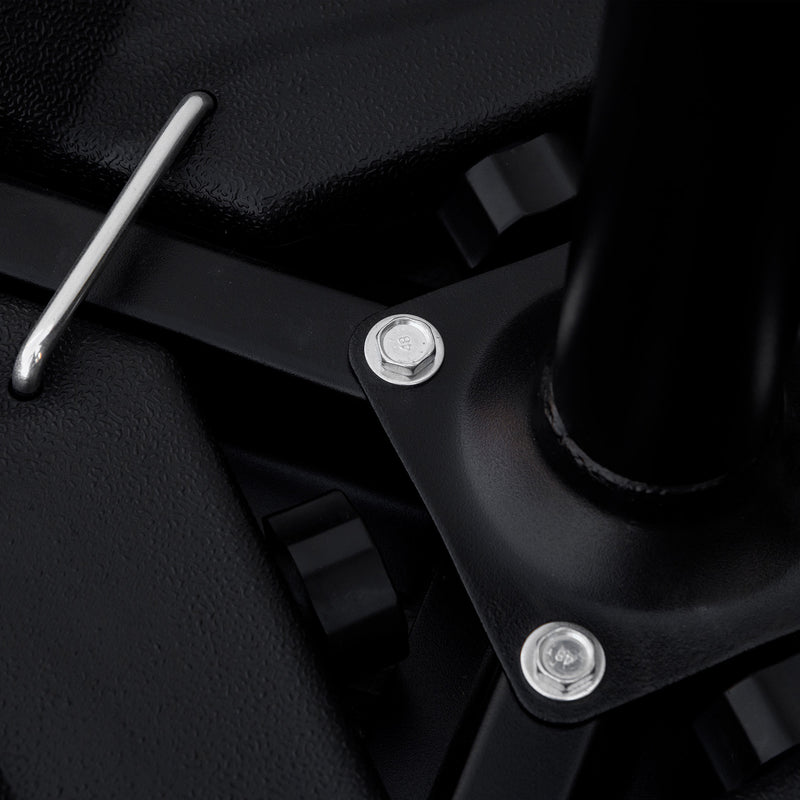 Base per Ombrellone da Giardino 4 Pezzi in Plastica Riempibili con Acqua e Sabbia Nero