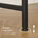 Scrivania Angolare da Ufficio 165x110x95 cm in Legno e Metallo Marrone Rustico