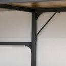 Scrivania Angolare da Ufficio 165x110x95 cm in Legno e Metallo Marrone Rustico