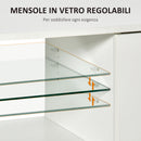 Mobile Porta TV Fino a 55" 160x35x30 cm con Luci LED Bianco