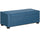 Banc bout de lit 120x50x44 cm avec coffre de rangement en tissu bleu