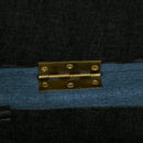 Panca Fondo Letto 120x50x44 cm con Vano Contenitore in Tessuto Blu