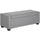 Banc bout de lit 120x50x44 cm avec coffre de rangement en tissu gris