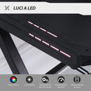 Scrivania da Gaming con Luci LED 120x60x73 cm in MDF Nero