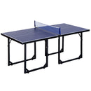 Tavolo da Ping Pong per Bambini Pieghevole 182x91x76 cm in Acciaio e MDF Blu