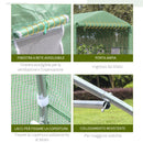 Serra a Tunnel 347x300x200 cm Porta Avvolgibile e 6 Finestre Verde