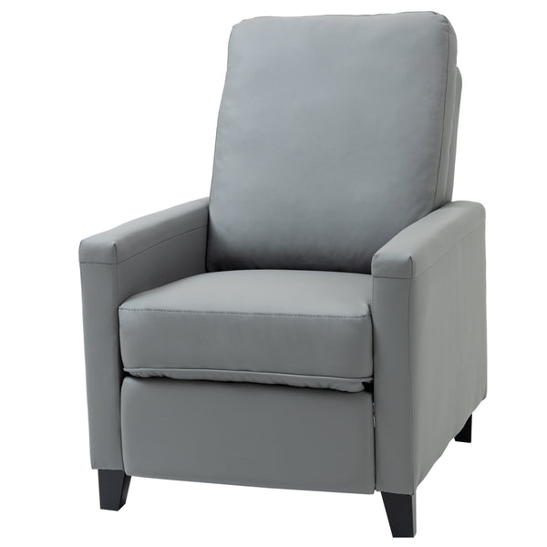 Fauteuil relax manuel en similicuir gris acquista