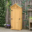 Casetta Box da Giardino Porta Utensili 77x54,2x179 cm in Legno Impermeabile Giallo