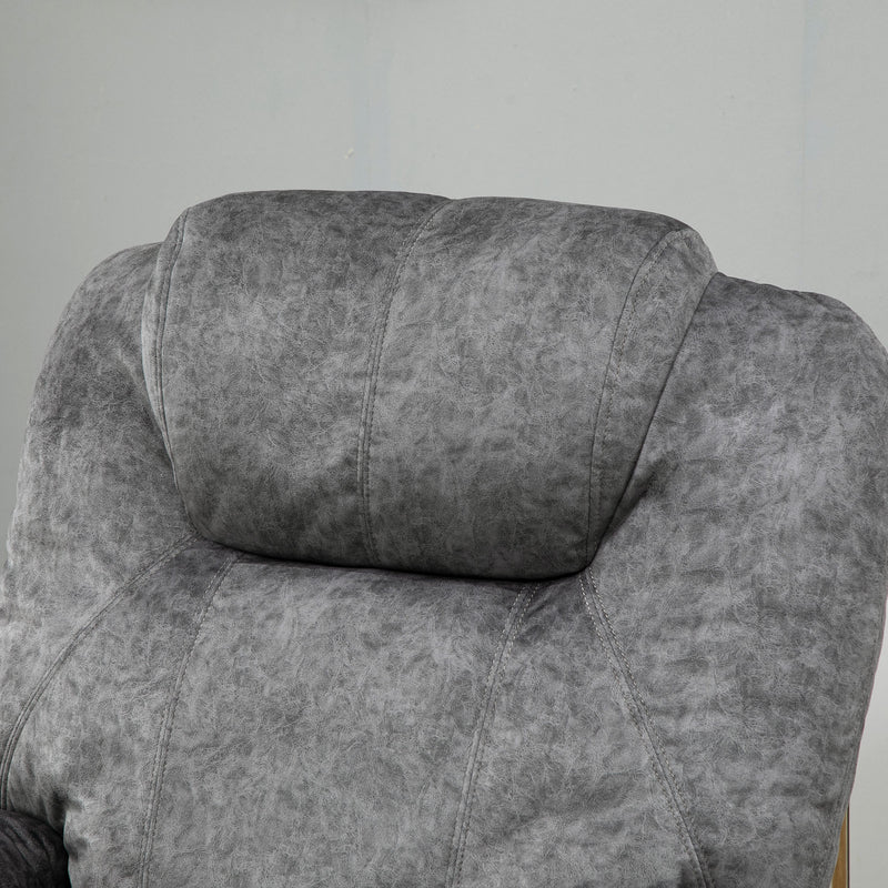 Poltrona Relax Manuale Reclinabile in Tessuto Grigio