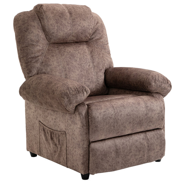 Fauteuil relax manuel en tissu marron online
