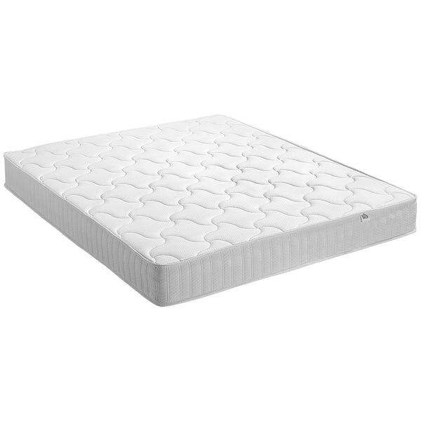 sconto Matelas double à mémoire de forme et ressorts 160x190 cm H20 Blanc