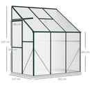 Serra da Parete 192x127x220 cm Porta Scorrevole in Policarbonato Trasparente