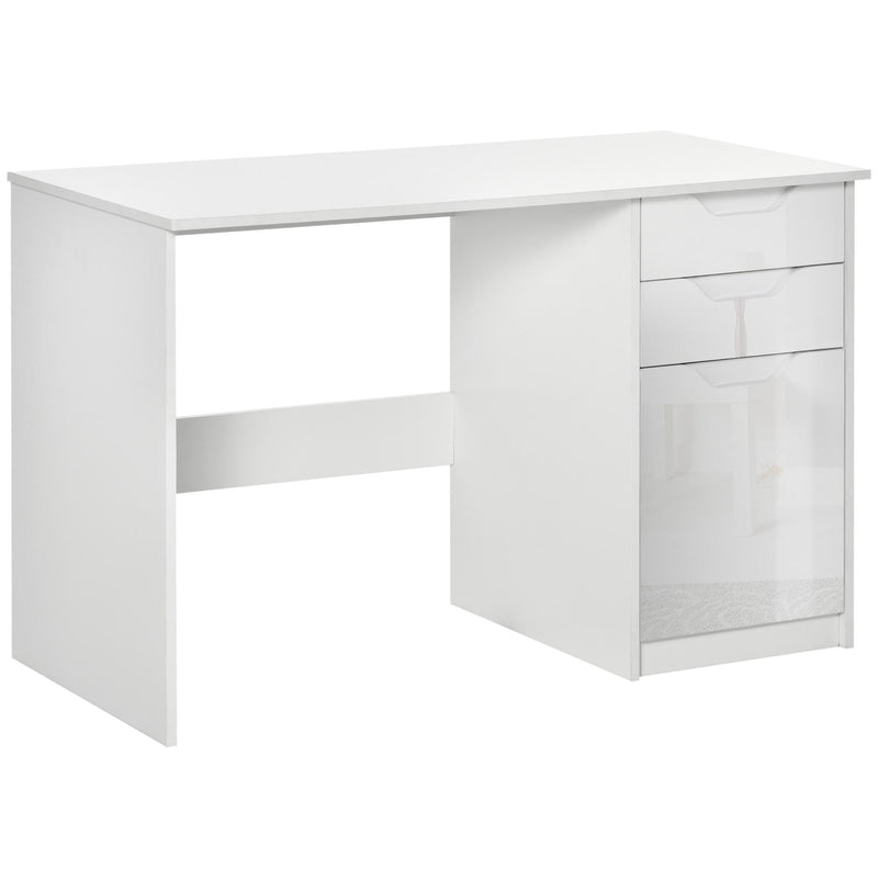 Scrivania da Ufficio 120x60x76 cm con Cassetti in Legno Bianco