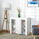 Credenza Moderna con Mensole 97x35x83 cm in Legno truciolare Bianco
