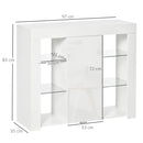 Credenza Moderna con Mensole 97x35x83 cm in Legno truciolare Bianco