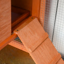 Pollaio con Nido per la Cova e Casetta con Vassoio Estraibile 170x81x110 cm in Legno Arancione