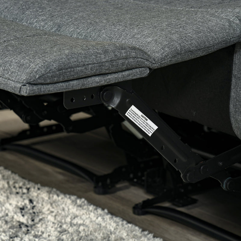 Divano 2 Posti 141,5x95x94,5 cm in Tessuto Grigio