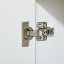 Credenza Moderna 3  Ante con Luci LED 155x40x92 cm in Legno Bianco