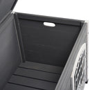 Cuccia per Cani Impermeabile da Esterno 80x55x53.5 cm in Legno Grigio