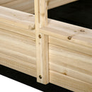 Sabbiera da Esterno per Bambini 118x118x118 cm in Legno Color Legno