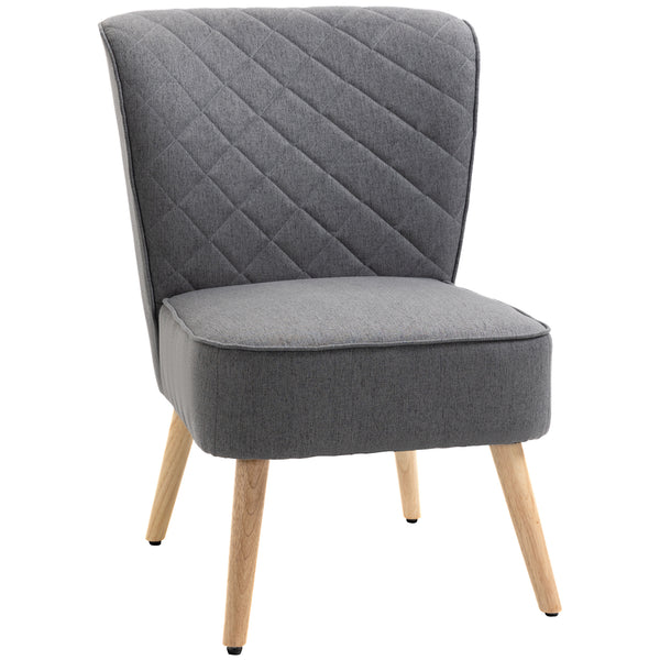 Chaise rembourrée 61x69x85 cm en tissu effet lin gris clair prezzo