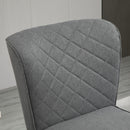 Sedia Imbottita 61x69x85 cm  in Tessuto Effetto Lino Grigio Chiaro