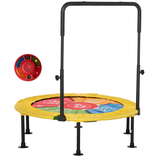 online Trampoline Pliable pour Enfants Ø102x89-114 cm avec Guidon pour Fitness et Jeux Jaune