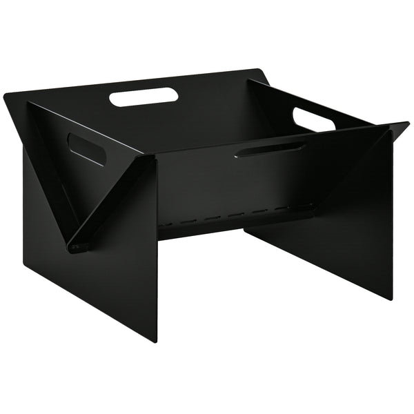 prezzo Brasero Portable avec Poignées 50x45x30cm en Acier Noir