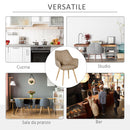 Sedia Imbottita 63x61x84 cm in Similpelle Marrone