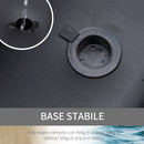 Canestro Basket da Esterno Altezza Regolabile 210-260 cm Ruote Integrate Bianco