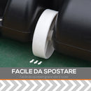 Canestro Basket da Esterno Altezza Regolabile 210-260 cm Ruote Integrate Bianco